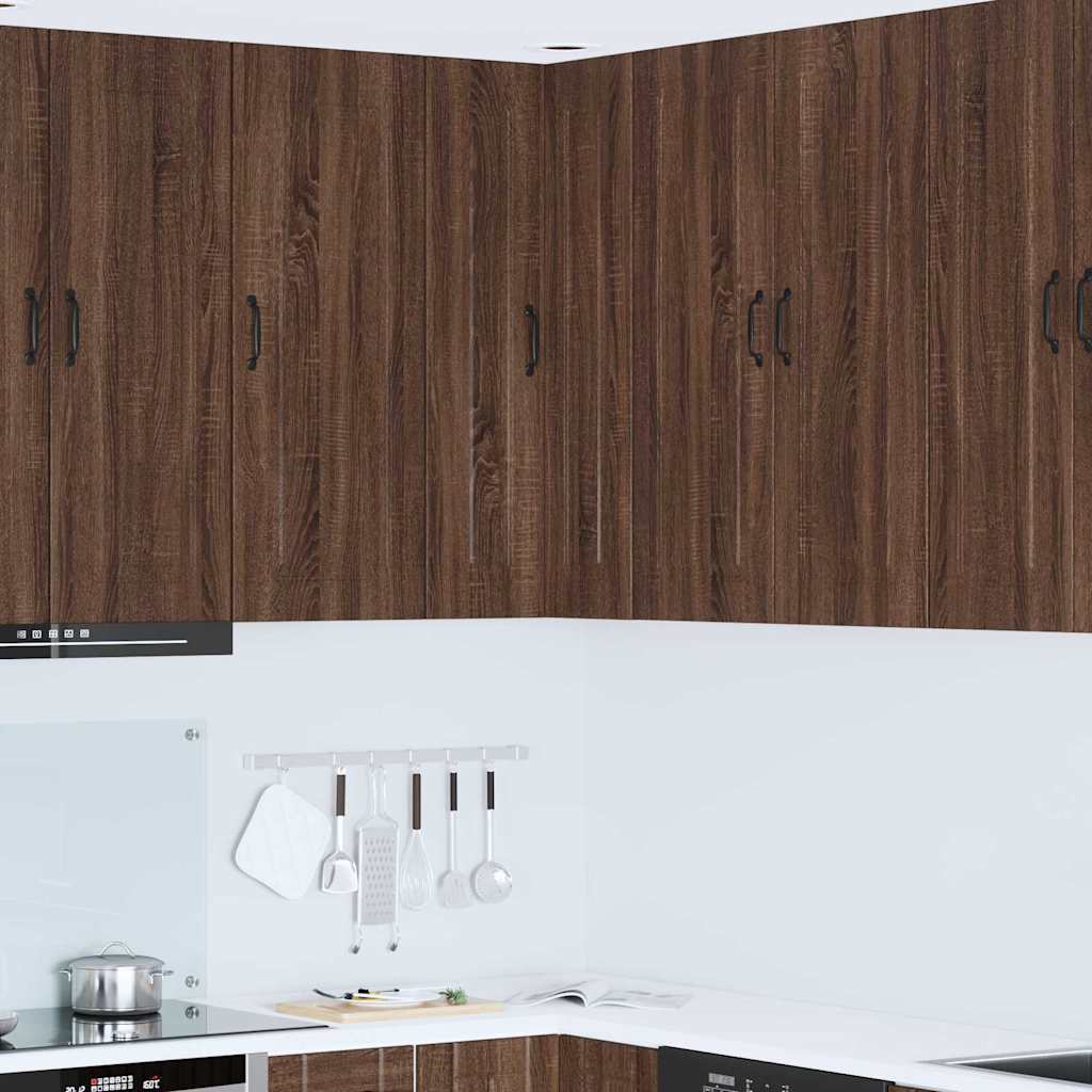 vidaXL Küchenwandschrank mit Regal Braun Eichen-Optik 57 x 57 x 100 cm