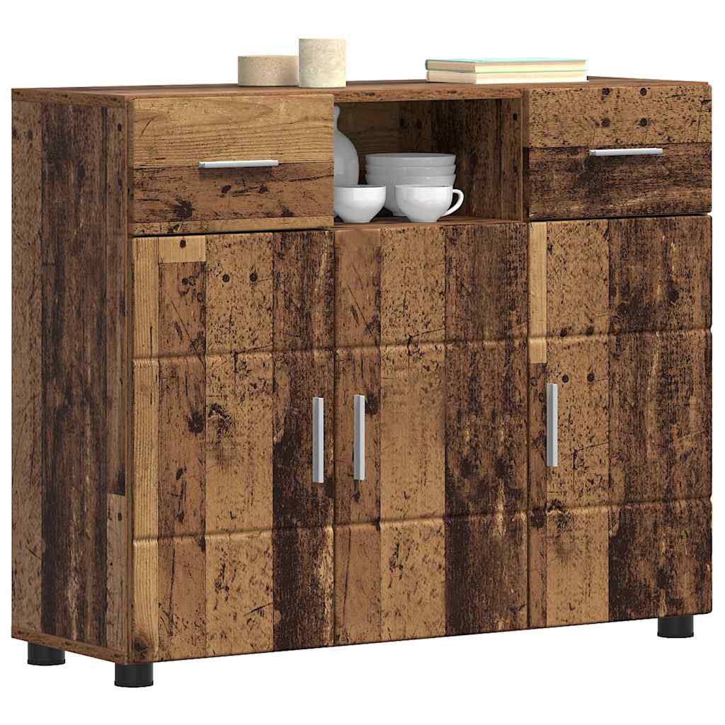 vidaXL Sideboard mit Tür Altholz 88,5 x 30,5 x 73 cm Holzwerkstoff - Image 3