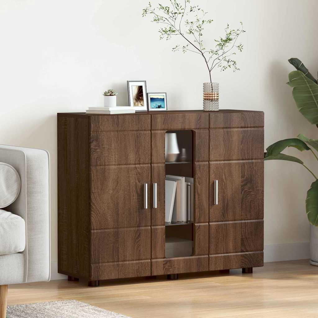 vidaXL Sideboard Braun Eichen-Optik 55,5 x 29 x 100 cm Holzwerkstoff