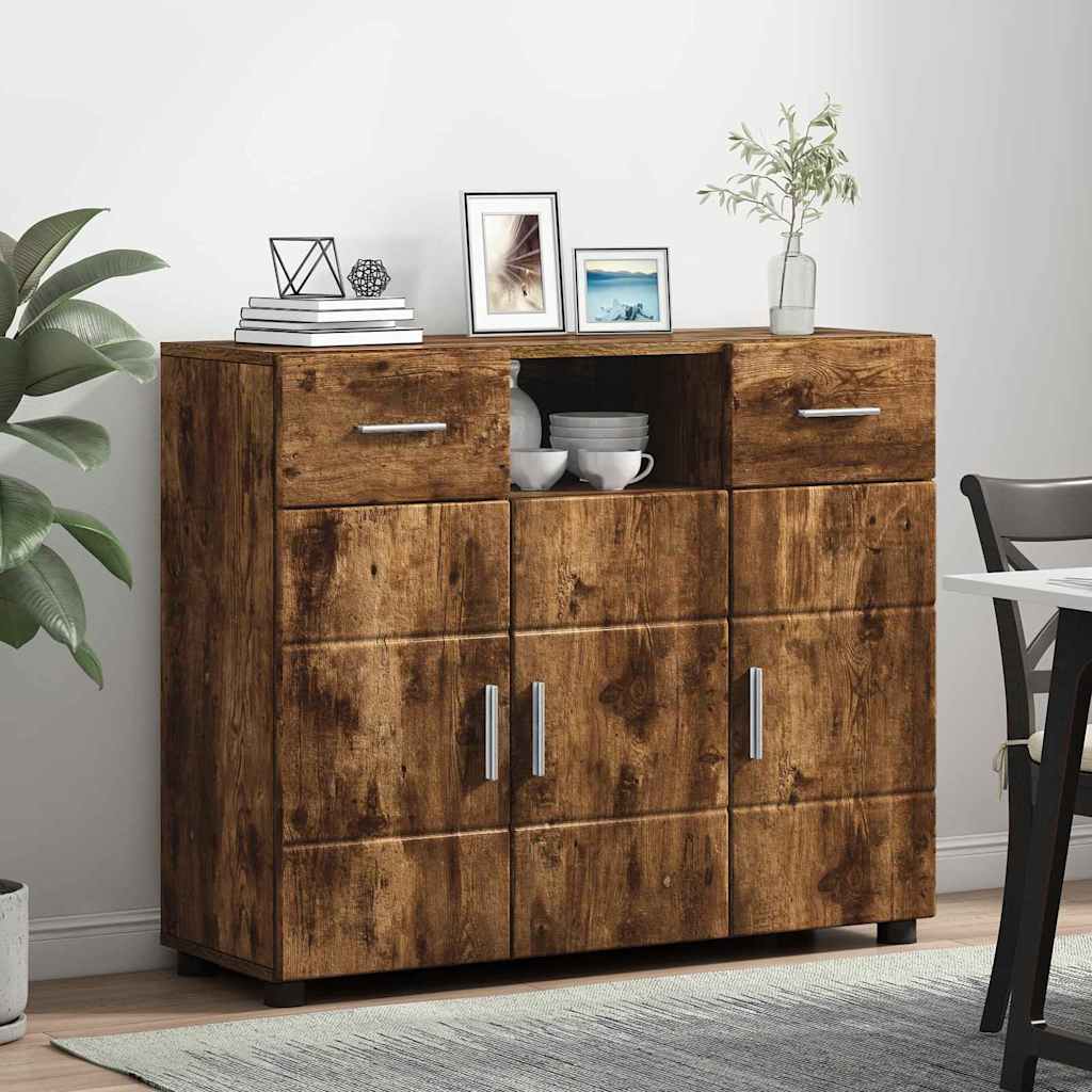 vidaXL Sideboard Räuchereiche 88,5 x 30,5 x 73 cm Holzwerkstoff - Image 4