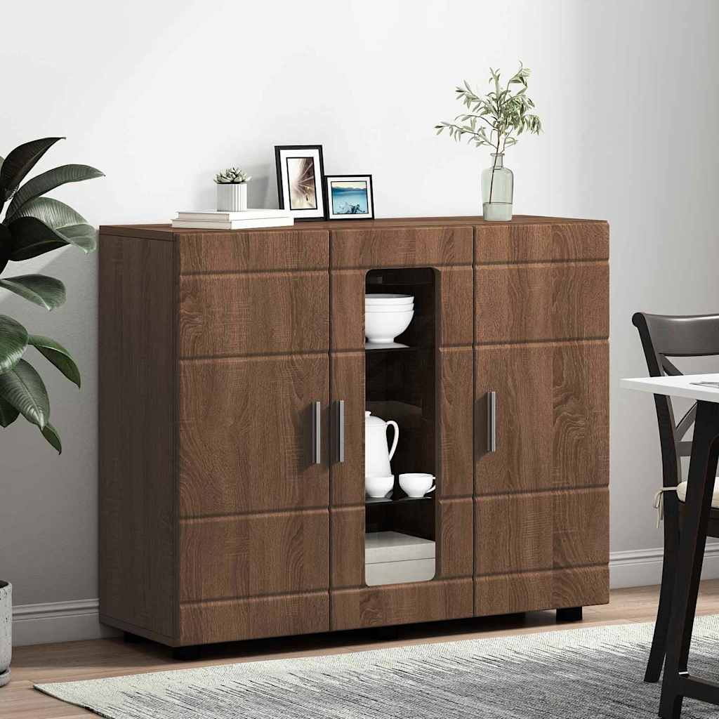 vidaXL Sideboard Braun Eichen-Optik 55,5 x 29 x 100 cm Holzwerkstoff - Image 4
