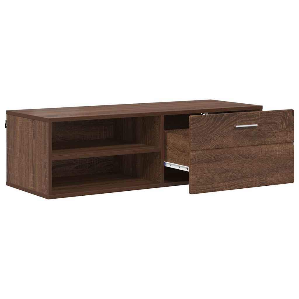 vidaXL Holzschrank Braun Eichen-Optik 100,5 x 39 x 30 cm Holzwerkstoff - Image 5