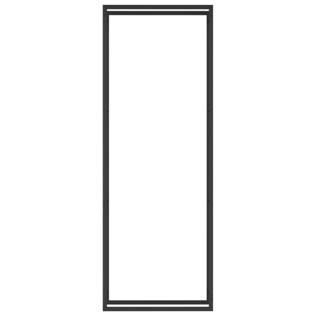 vidaXL Brennholzregal Mattschwarz 80 x 28 x 222 cm Stahl - Image 3