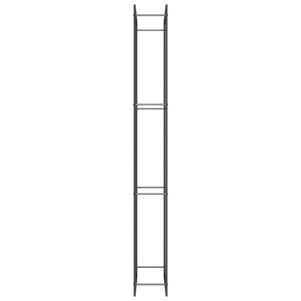 vidaXL Brennholzregal Mattschwarz 80 x 28 x 222 cm Stahl - Image 4