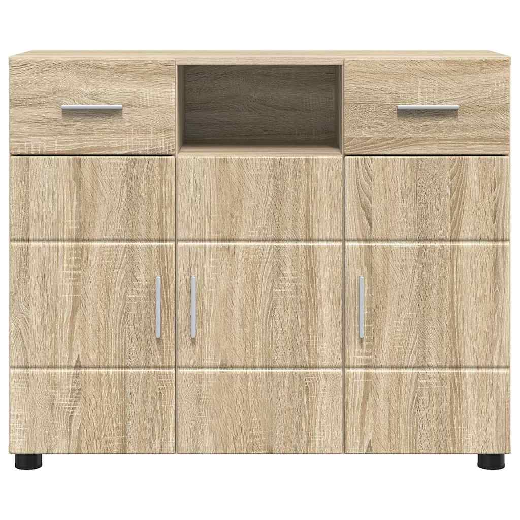 vidaXL Sideboard Sonoma-Eiche 88,5 x 30,5 x 73 cm Holzwerkstoff - Image 6