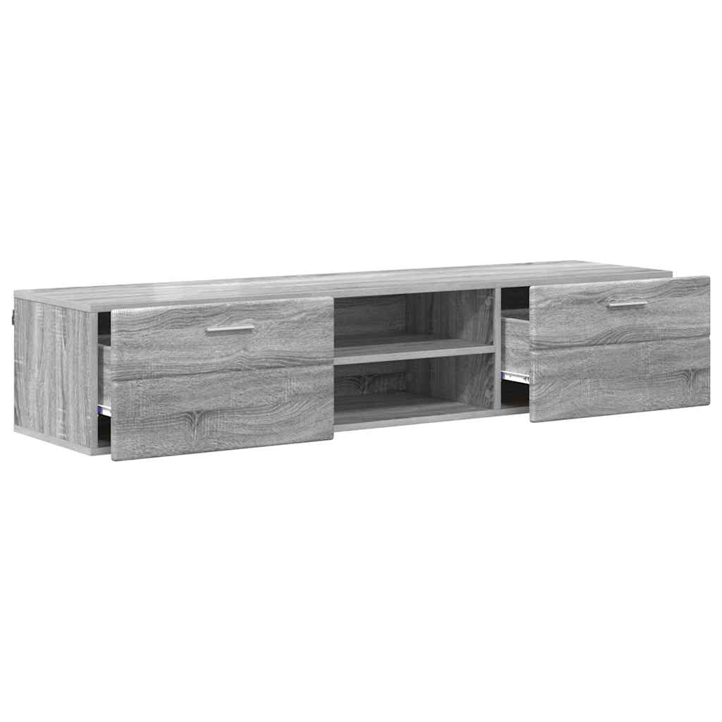 vidaXL Holzschrank Graues Sonoma 150 x 39 x 30 cm Holzwerkstoff - Image 5