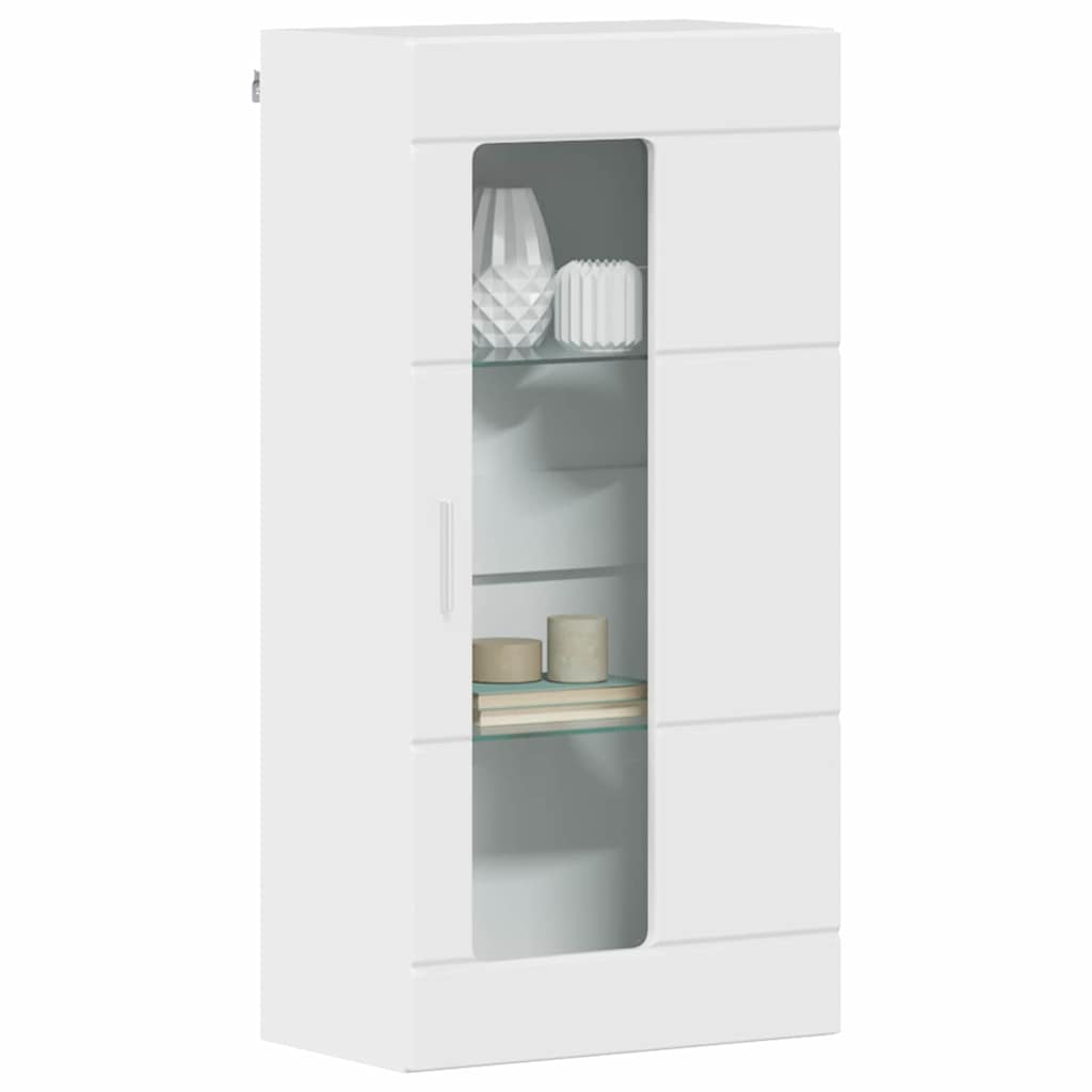 vidaXL Wandmontierter Schrank mit Tür Hochglanz-Weiß 55 x 29 x 100 cm - Image 3