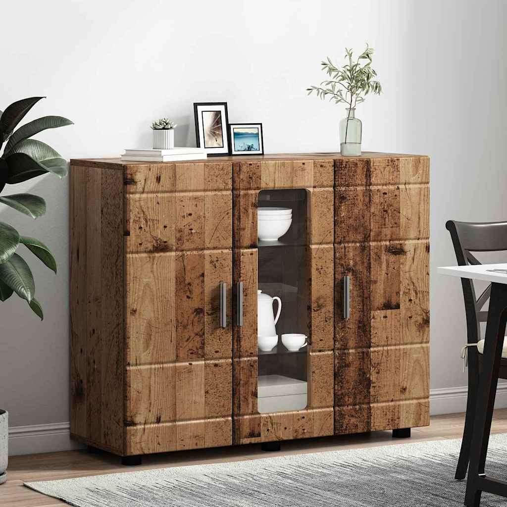 vidaXL Sideboard mit Regal Altholz 55,5 x 29 x 100 cm Holzwerkstoff - Image 4