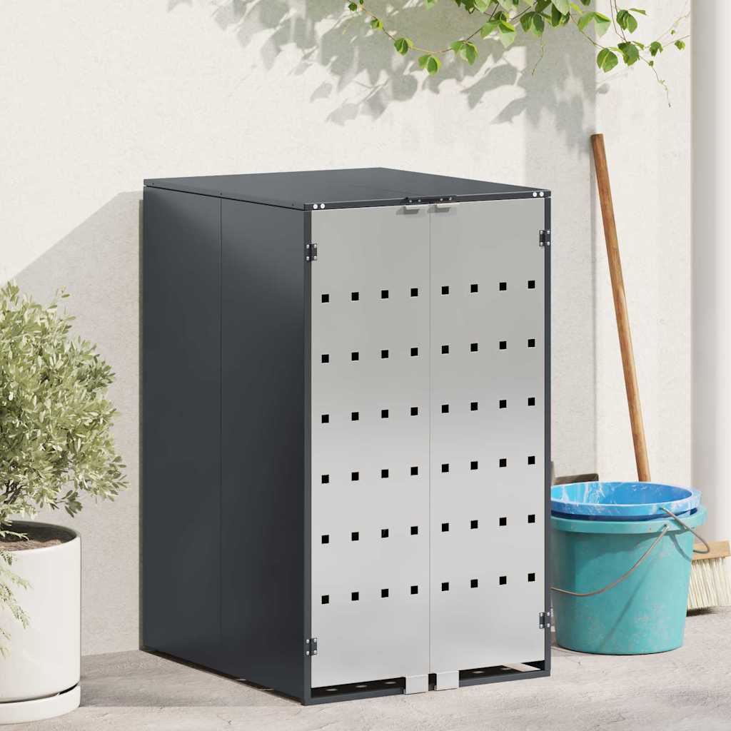 vidaXL Mülltonnenlager mit Gas-Hebedeckel für 240L Tonne Anthrazit