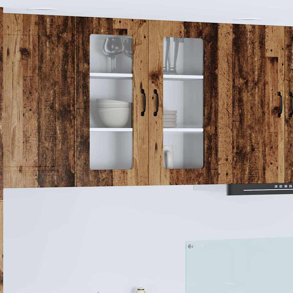 vidaXL Küchenwandschrank mit Tür Altholz 80 x 31 x 80 cm Holzwerkstoff