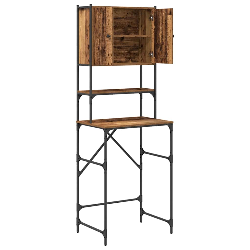 vidaXL Waschmaschinenschrank Altholz 68 x 48,5 x 194 cm - Image 5