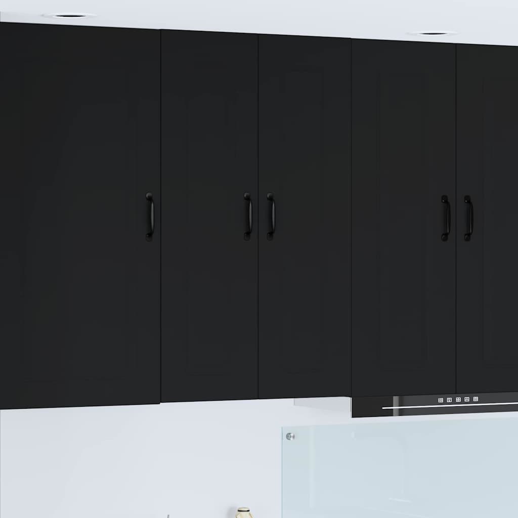 vidaXL Küchenwandschrank Schwarz 60 x 31 x 100 cm Holzwerkstoff