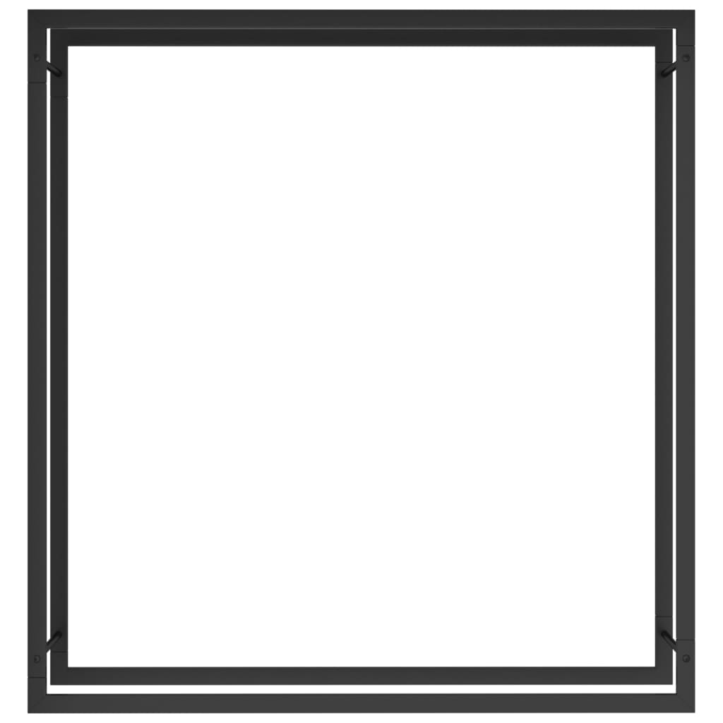 vidaXL Brennholzregal Mattschwarz 110x28x116 cm Stahl - Image 3