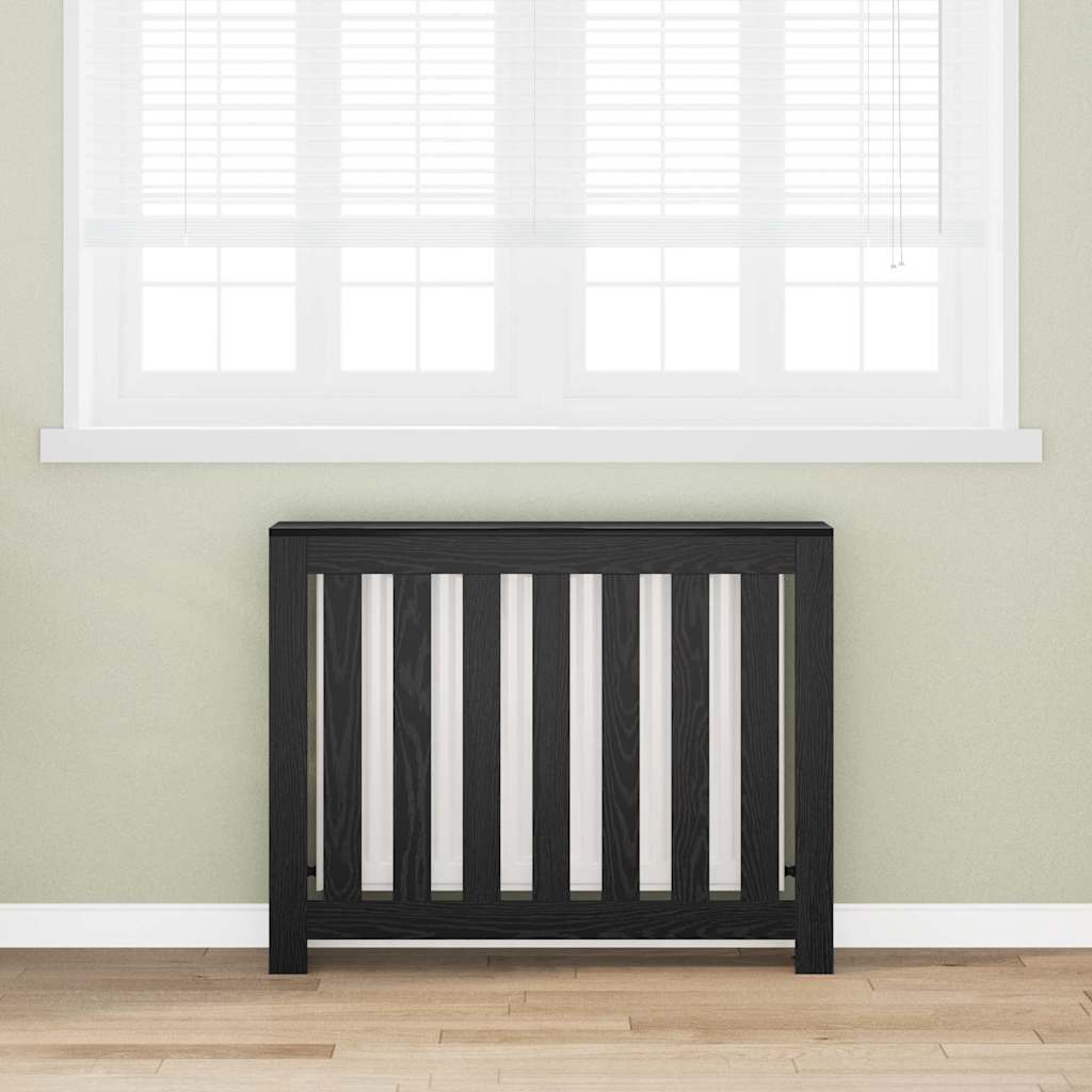 vidaXL Heizkörperabdeckung Schwarz Eichen-Optik 104 x 20 x 82 cm