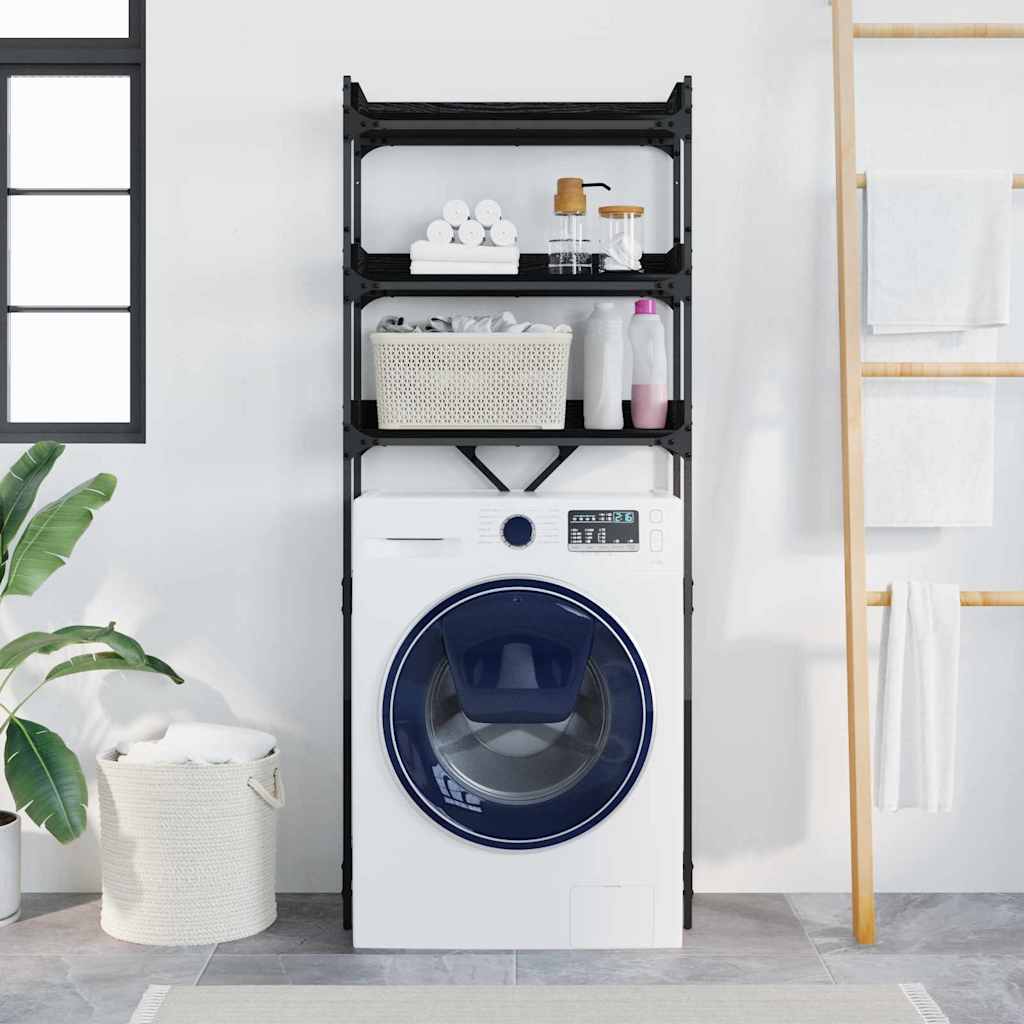 vidaXL Waschmaschinenregal mit Regal 67 x 25 x 163 cm Holzwerkstoff - Image 4