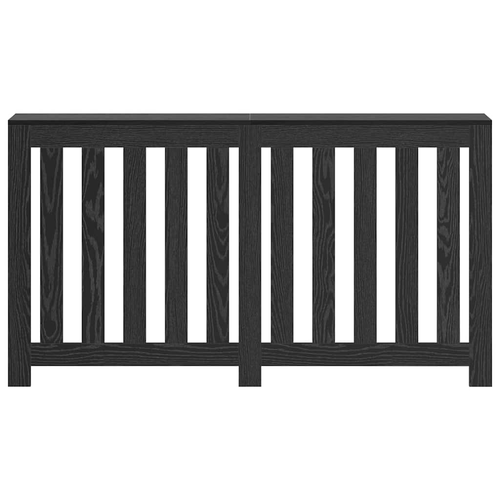 vidaXL Heizkörperabdeckung Schwarz Eichen-Optik 149 x 20 x 82 cm - Image 4