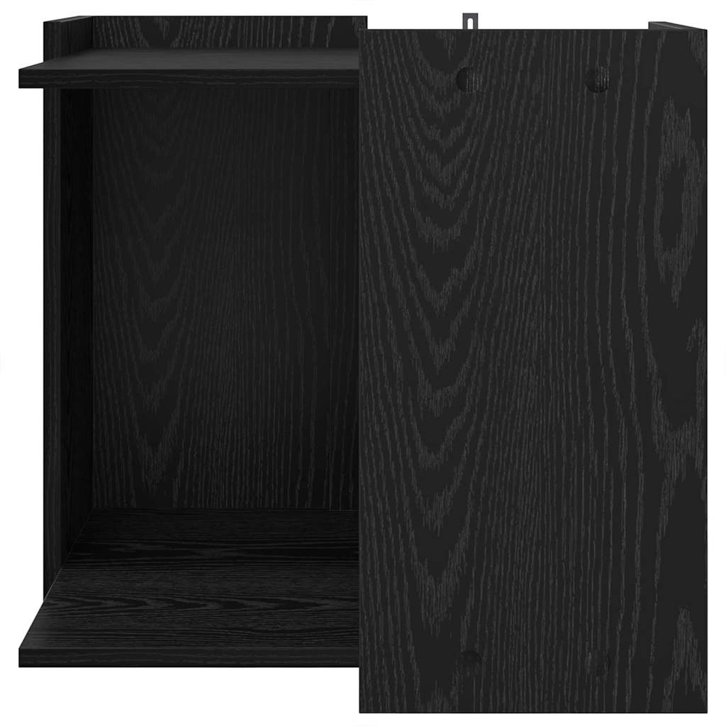 vidaXL Katzenstreu Box Umzäunung Schwarz Eichen-Optik 53 x 53 x 51 cm - Image 5