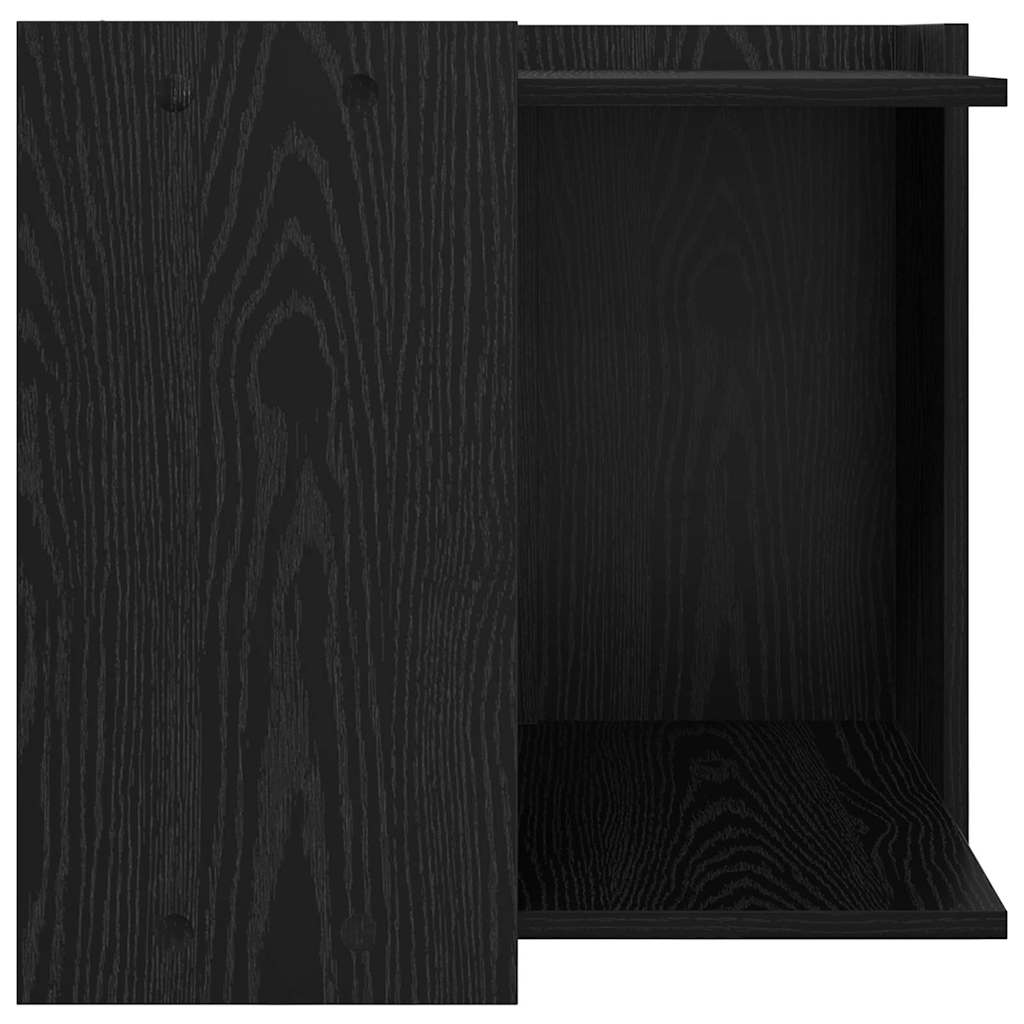 vidaXL Katzenstreu Box Umzäunung Schwarz Eichen-Optik 53 x 53 x 51 cm - Image 6