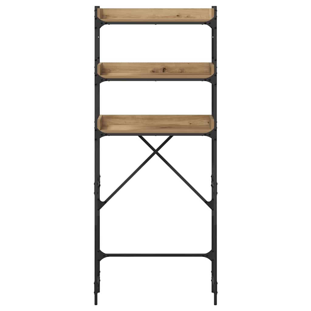 vidaXL Waschmaschinenregal mit Regal 67 x 25 x 163 cm Holzwerkstoff - Image 5