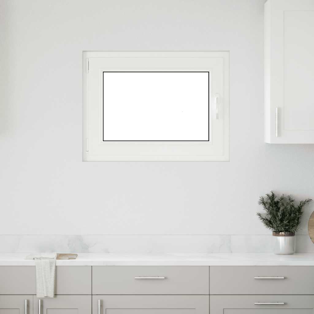 vidaXL Kellerfenster "RISOR" 80x60 cm Drehkipp DIN Links Anthrazit