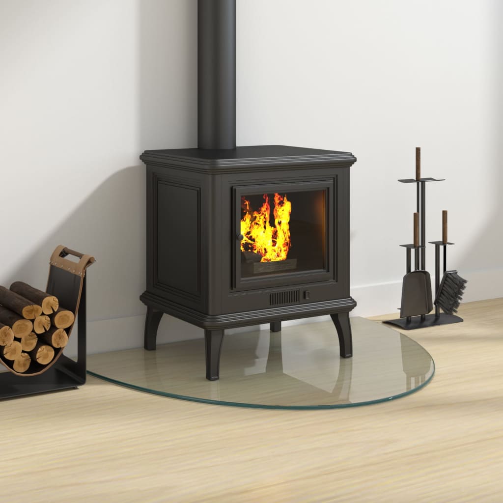 vidaXL Funkenschutzplatte Glas Halbrund 800x600 mm - Image 3