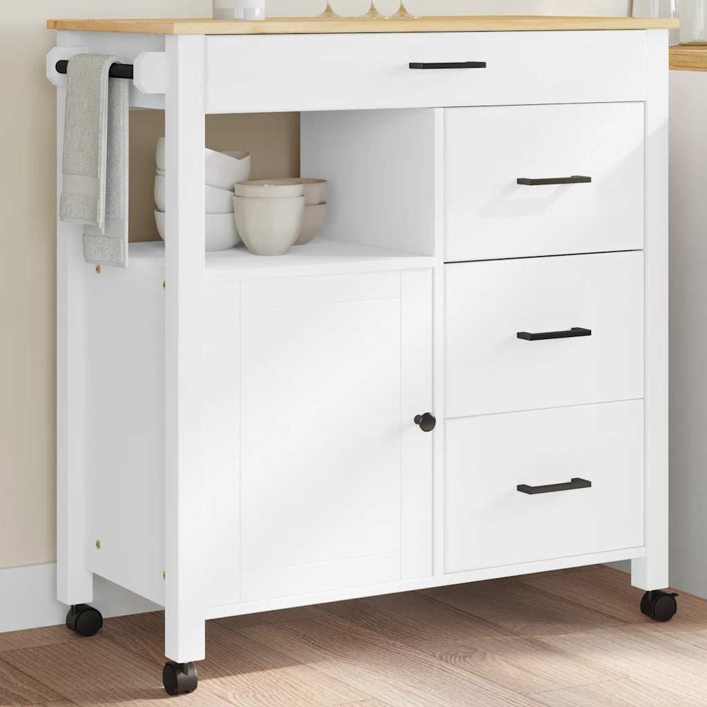 vidaXL Küchenwagen MONZA 84x40x88,5 cm Massivholz Kiefer