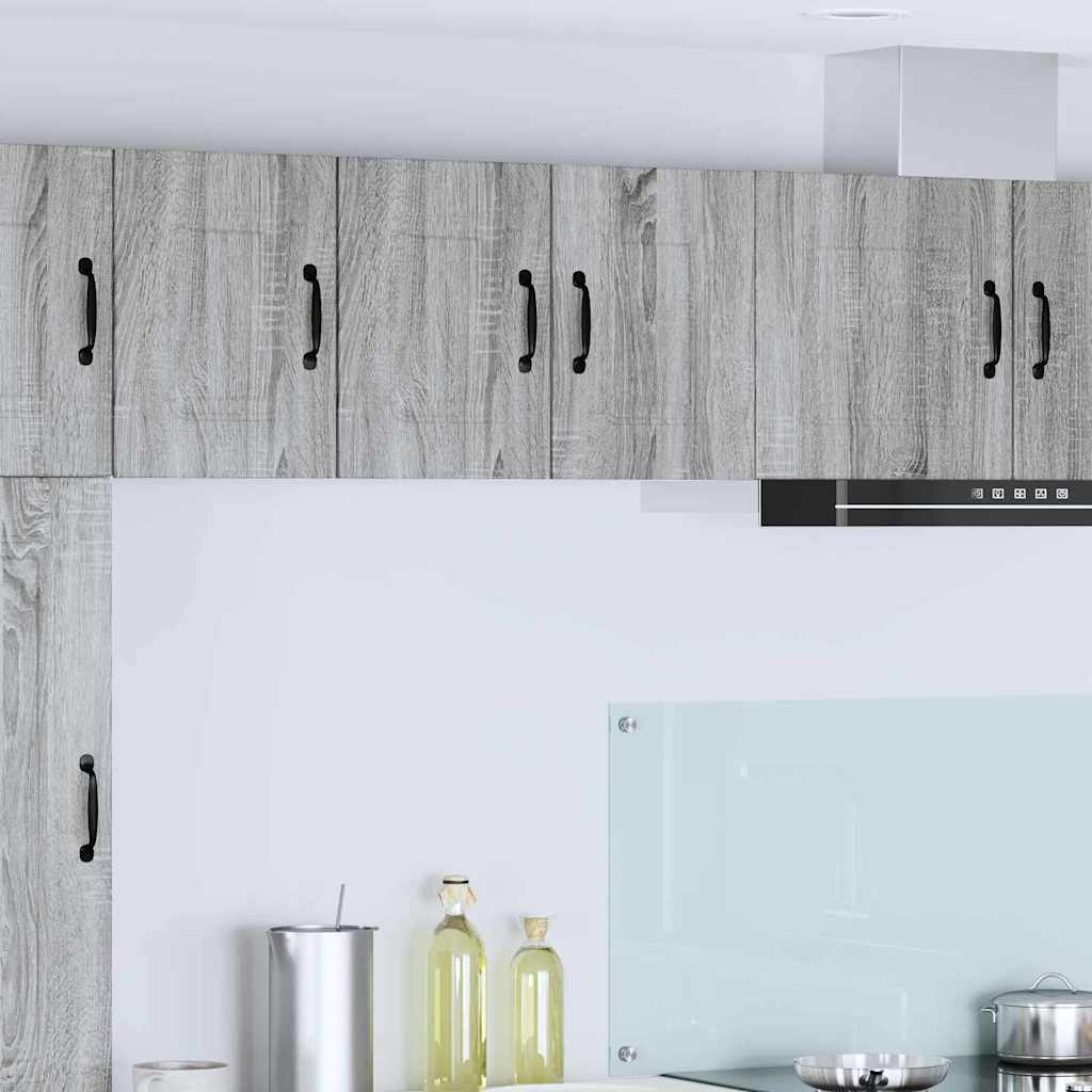 vidaXL Küchenwandschrank mit Regal 2 pcs Graues Sonoma 30 x 31 x 40 cm