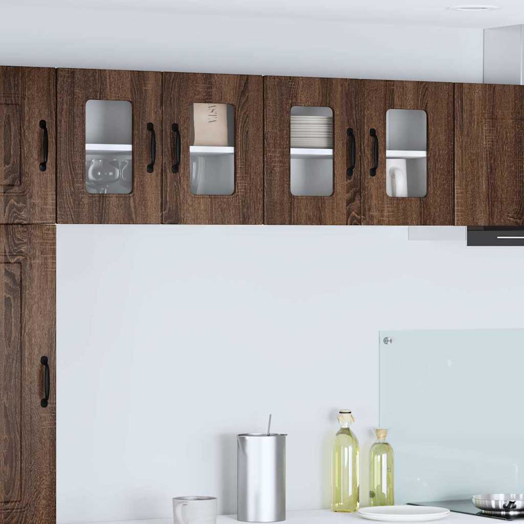vidaXL Küchenwandschrank 2 pcs Braun Eichen-Optik 60 x 31 x 40 cm