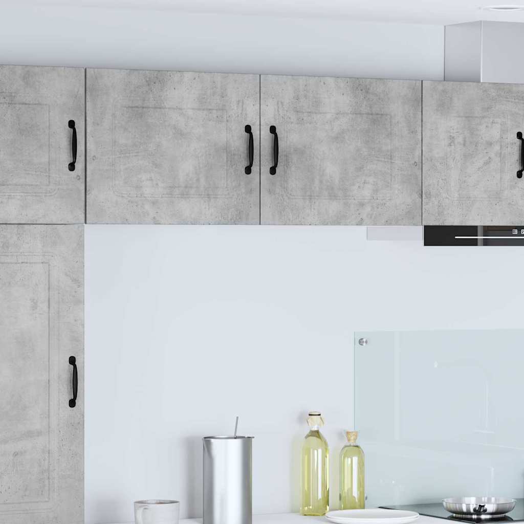 vidaXL Küchenwandschrank mit Regal 2 pcs Beton Grau 50 x 31 x 40 cm