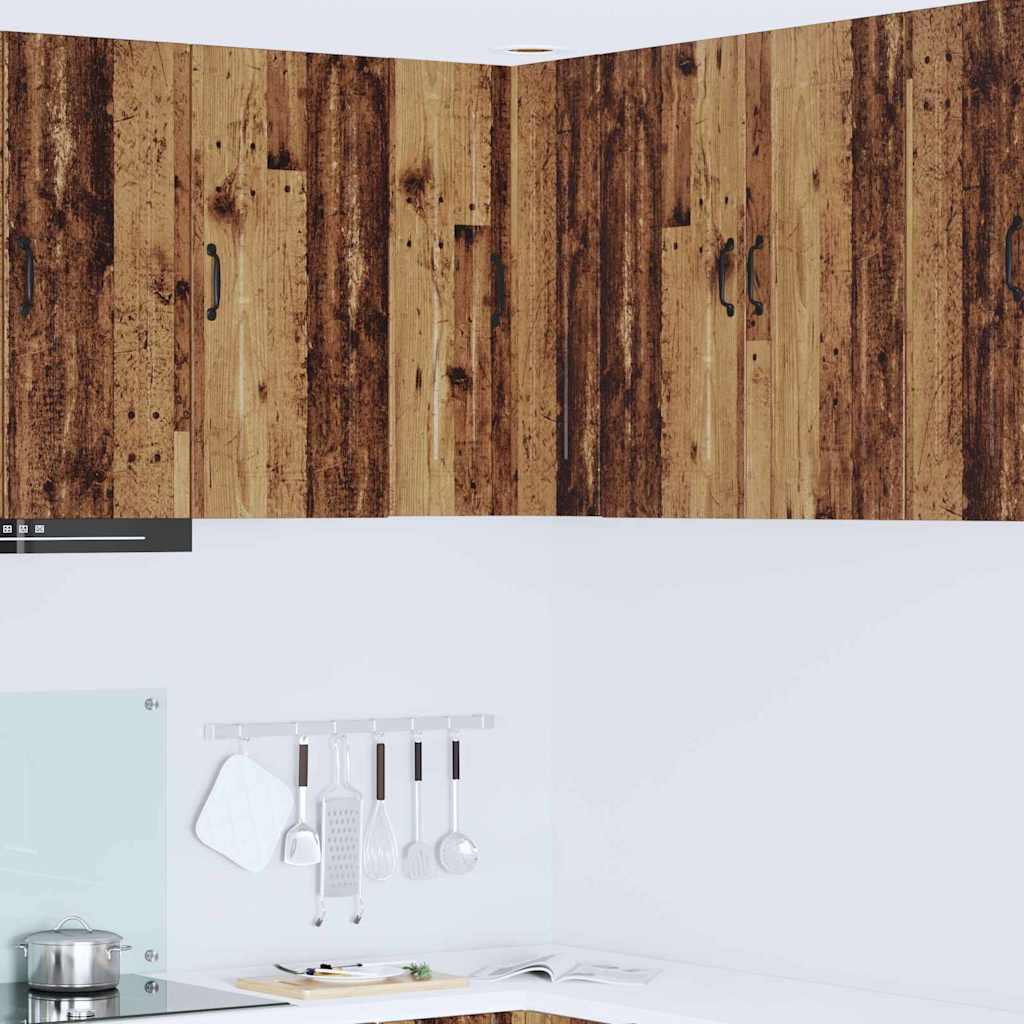 vidaXL Küchenwandschrank mit Tür Altholz 57 x 57 x 80 cm Holzwerkstoff