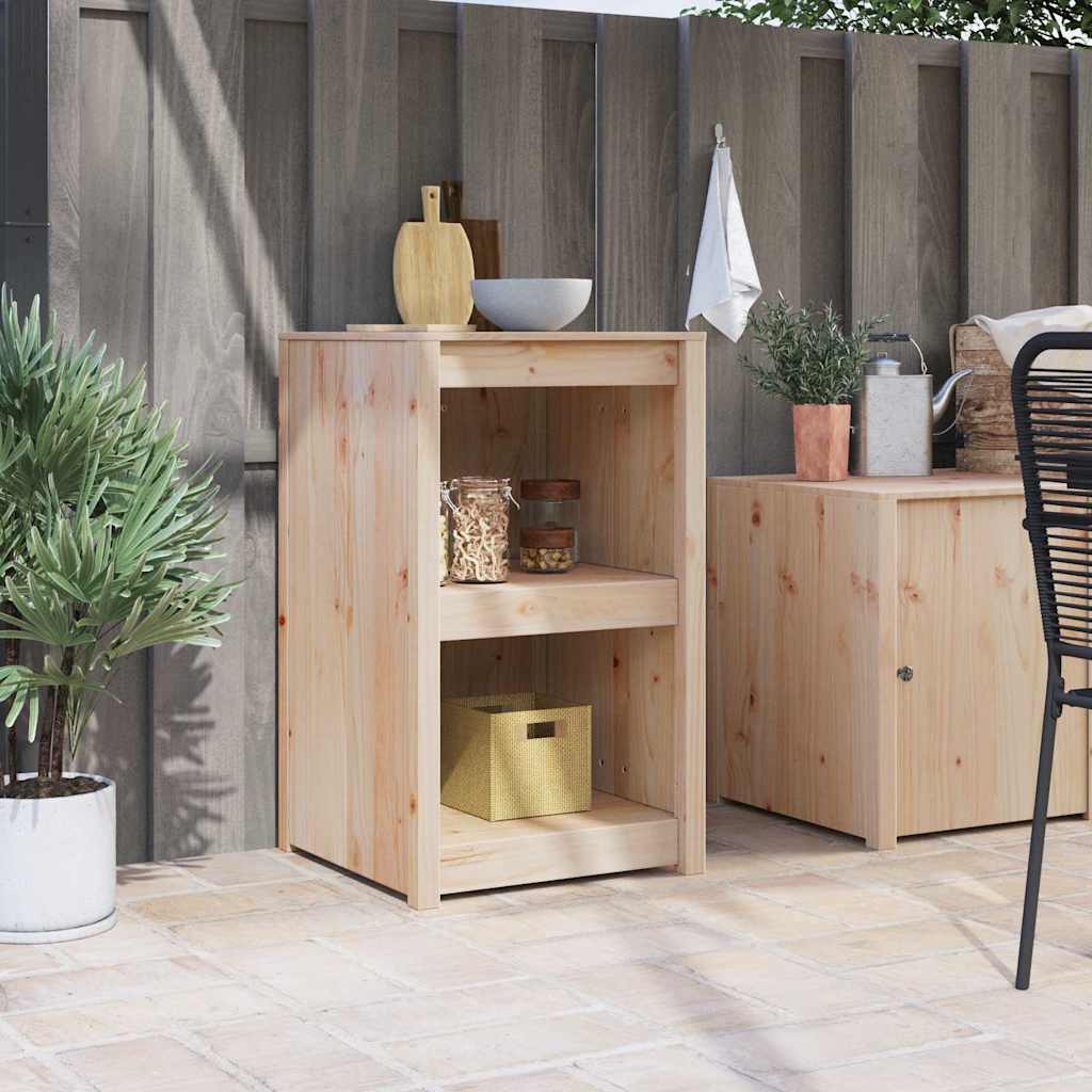 vidaXL Küchenschrank mit Regal Braun 55 x 55 x 92 cm Massivholz Kiefer