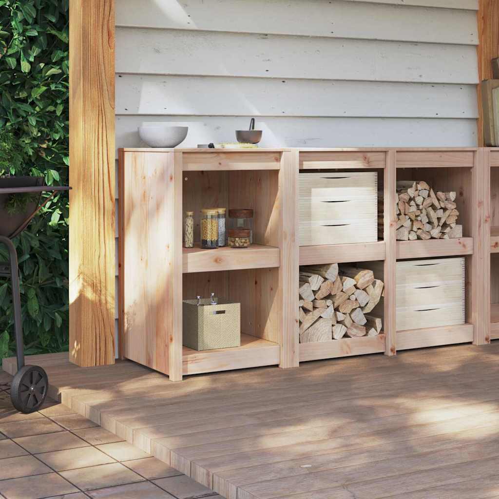 vidaXL Küchenschrank mit Regal Braun 55 x 55 x 92 cm Massivholz Kiefer - Image 4