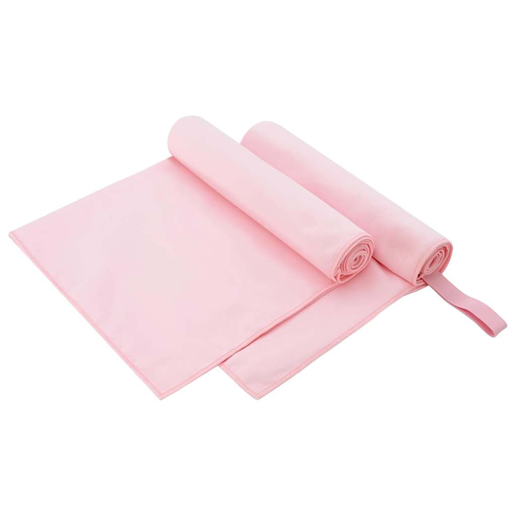 vidaXL Sporthandtücher 2 pcs Rosa 100 x 50 cm Polyester und Polyamid