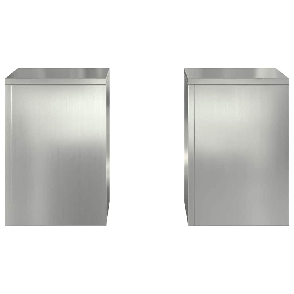 vidaXL Pflanzenständer 2 pcs Silber 24 x 24 x 35 cm Verzinkter Stahl - Image 6