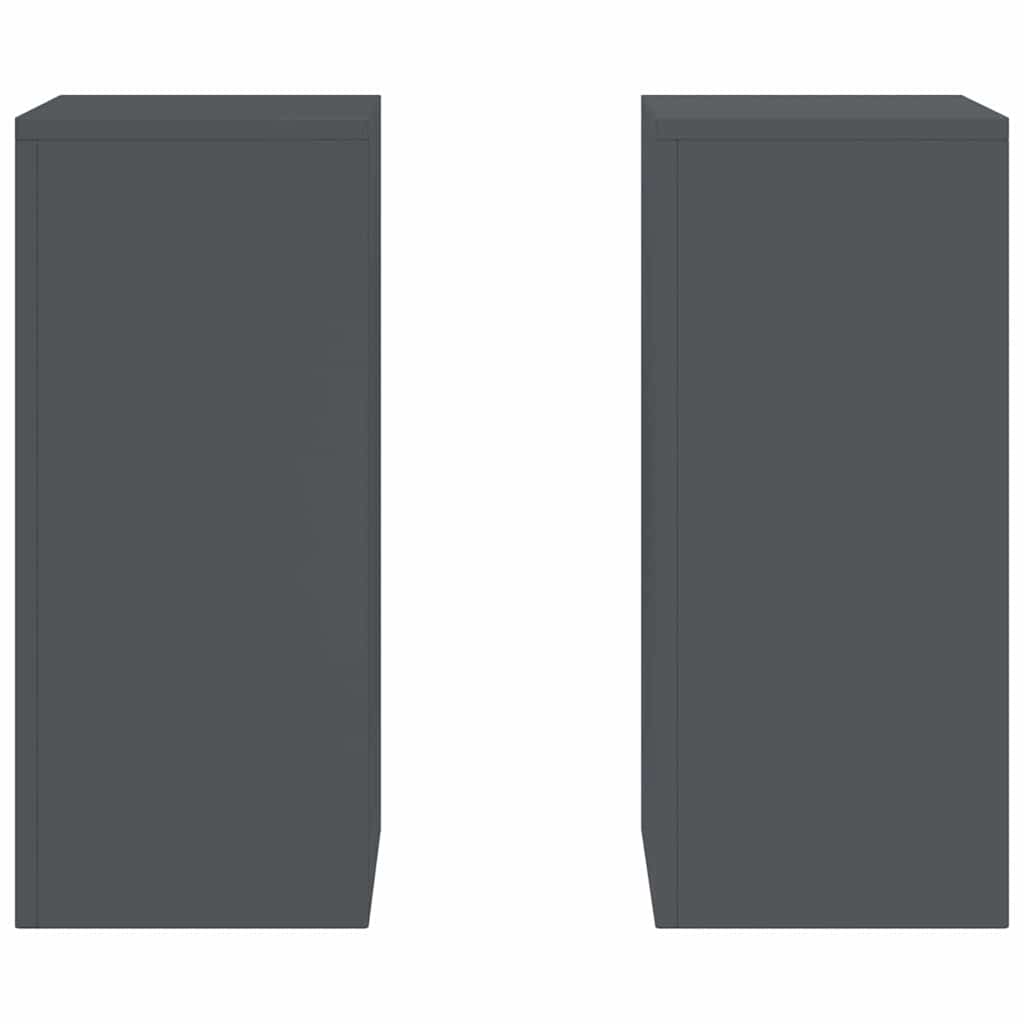 vidaXL Pflanzenständer 2 pcs Anthrazit 24 x 24 x 55 cm Stahl - Image 6