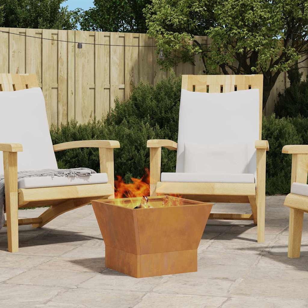 vidaXL Feuerstelle Braun 40 x 40 x 35 cm Stahl