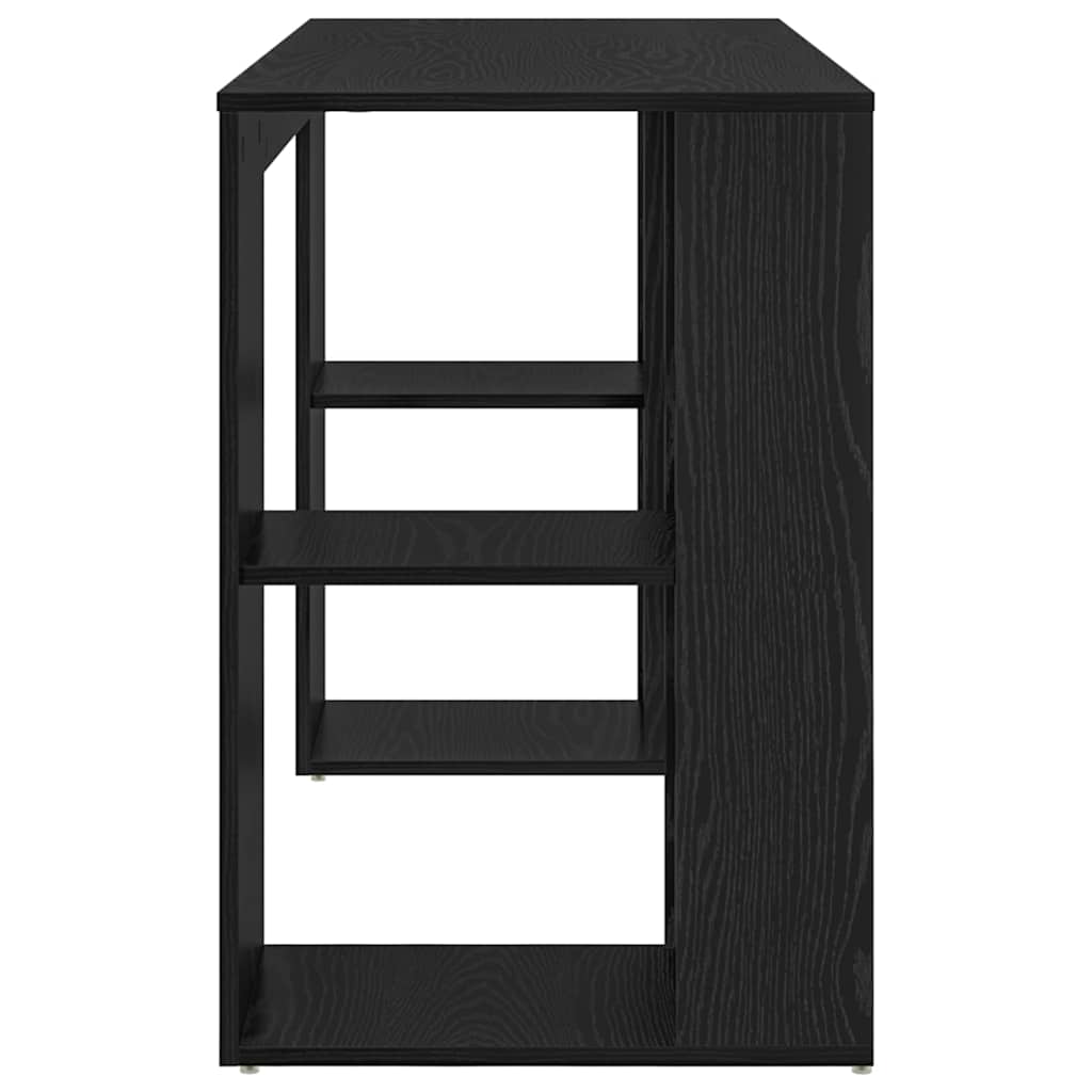 vidaXL Schreibtisch mit Regal Schwarz Eichen-Optik 130 x 50,5 x 75 cm - Image 6