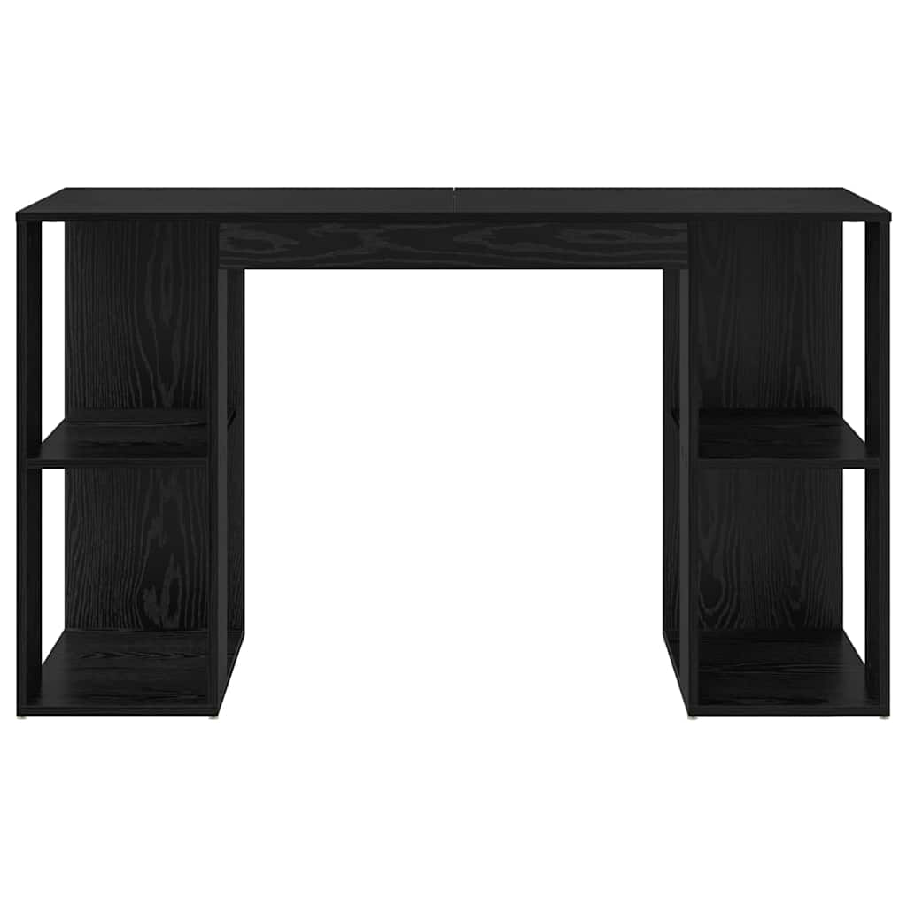 vidaXL Schreibtisch mit Regal Schwarz Eichen-Optik 130 x 50,5 x 75 cm - Image 5