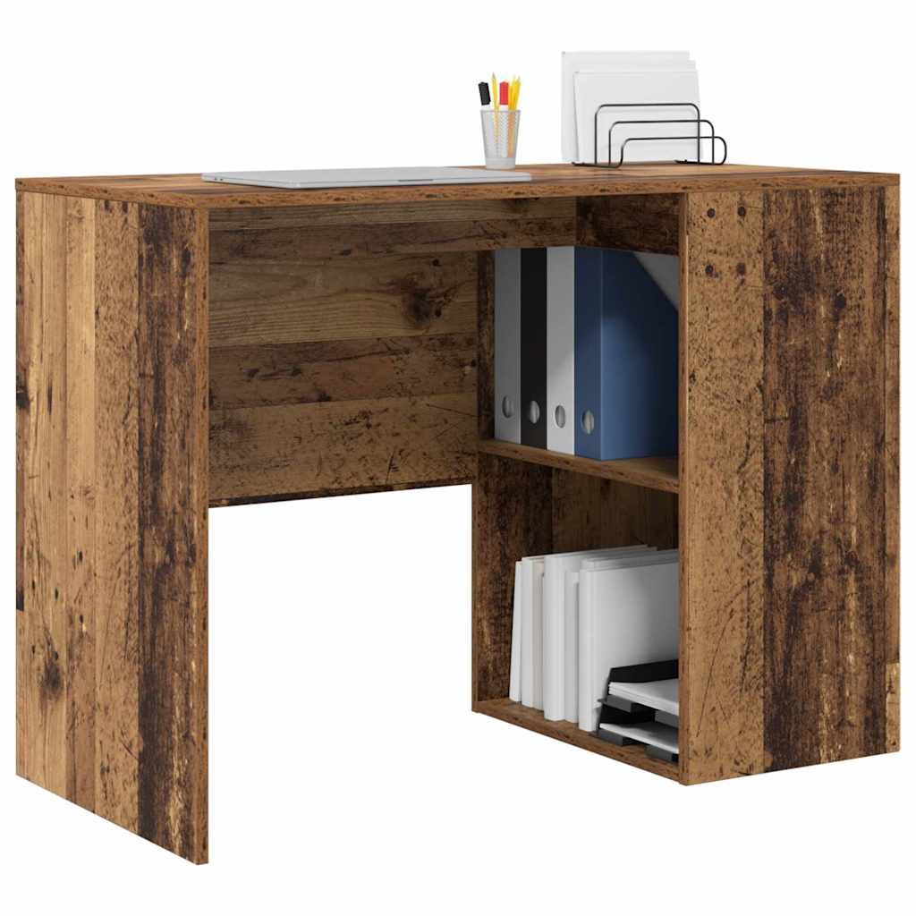 vidaXL Schreibtisch mit Regal Altholz 102 x 50 x 75 cm Holzwerkstoff - Image 3