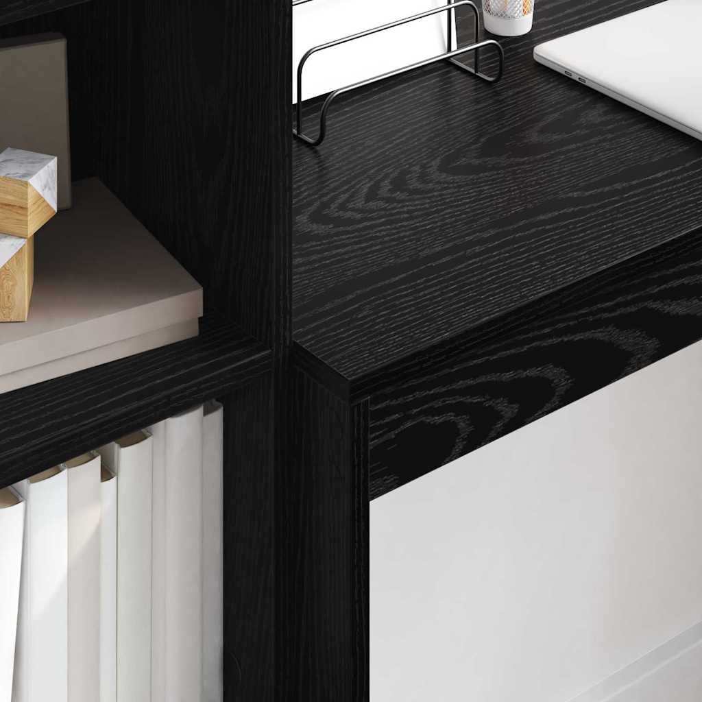 vidaXL Schreibtisch Schwarz Eichen-Optik 100 x 40 x 76 cm - Image 4