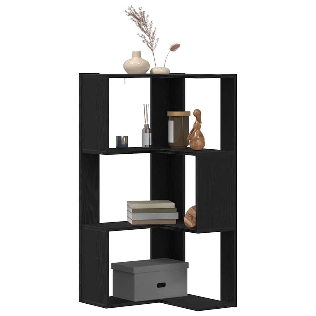 vidaXL Eckregal Schwarze Eiche 50 x 50 x 102 cm Holzwerkstoff - Image 3