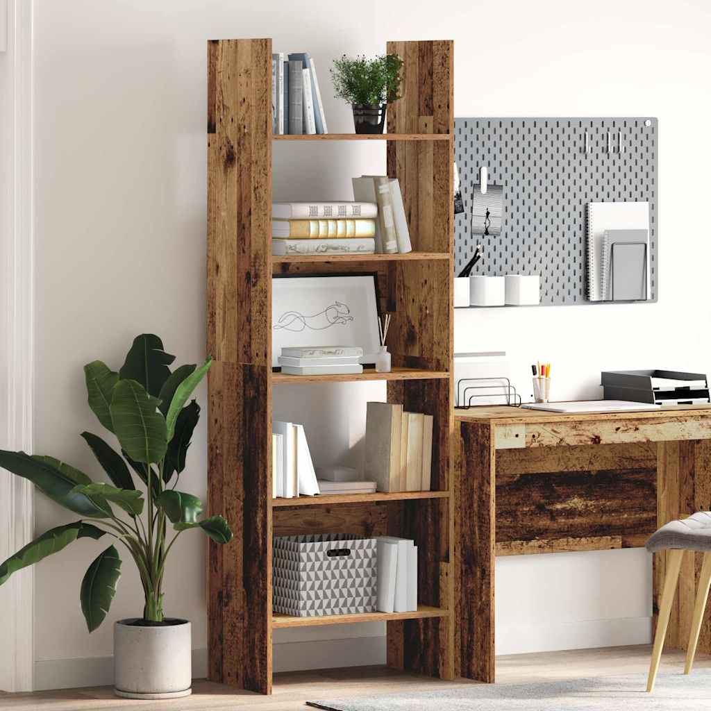 vidaXL Bücherregal Altholz 60 x 35 x 180 cm Holzwerkstoff