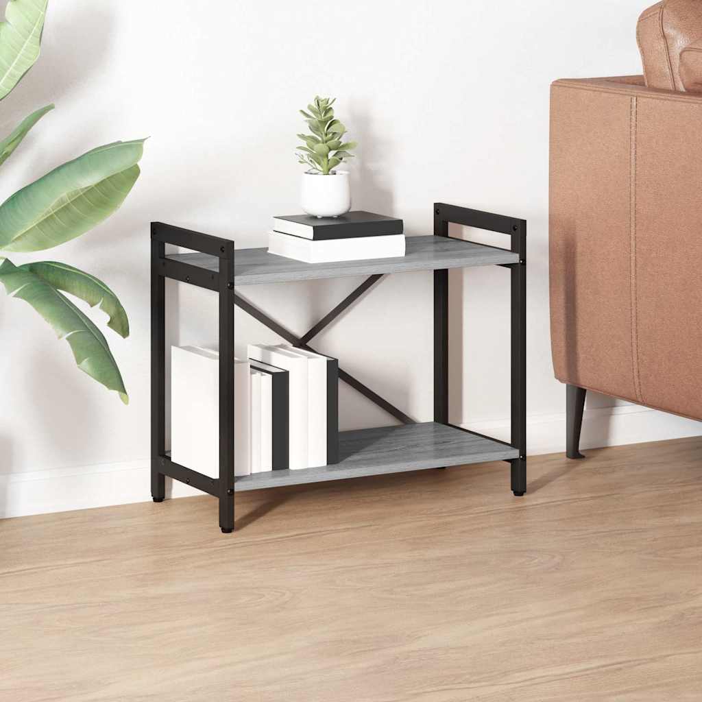 vidaXL Bücherregal Grau Sonoma 60 x 30 x 48,5 cm Holzwerkstoff