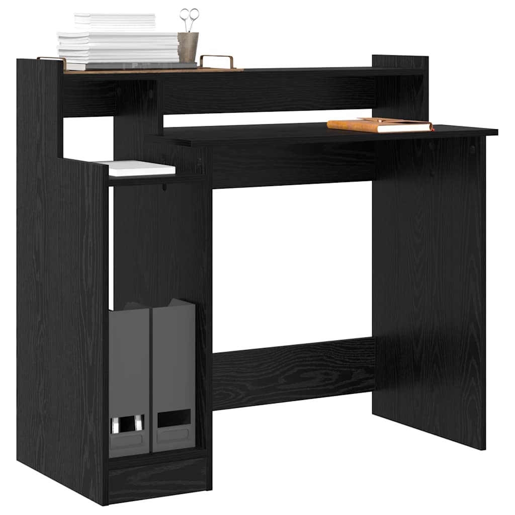 vidaXL Schreibtisch Schwarz Eichen-Optik 97 x 45 x 90 cm Holzwerkstoff - Image 3