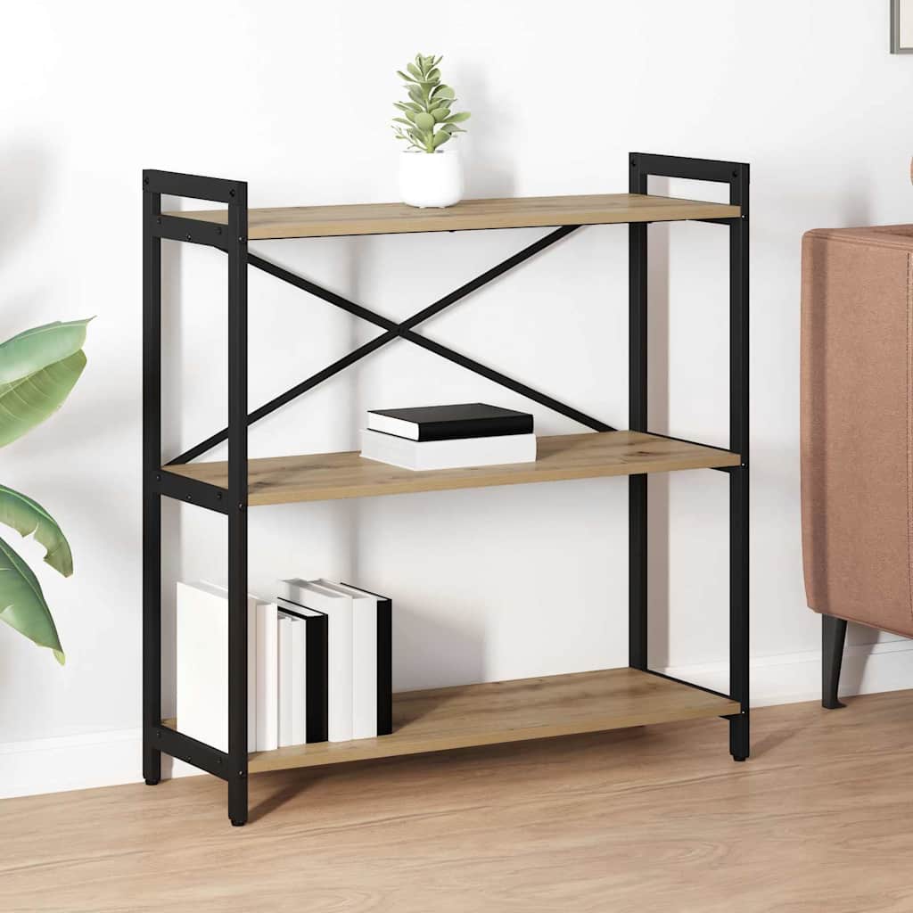 vidaXL Bücherregal Artisan-Eiche 80 x 30 x 83 cm Holzwerkstoff