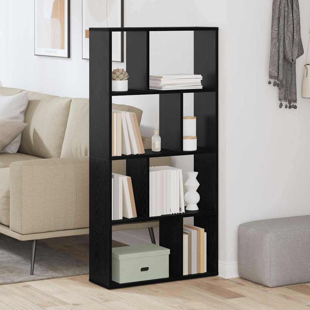 vidaXL Bücherregal Schwarz Eichen-Optik 60 x 20 x 120 cm Holzwerkstoff