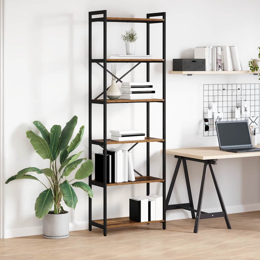 vidaXL Bücherregal Altholz 60 x 30 x 188 cm Holzwerkstoff