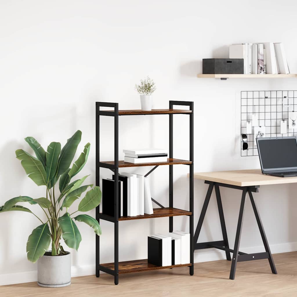 vidaXL Bücherregal Räuchereiche 60 x 30 x 118 cm Holzwerkstoff