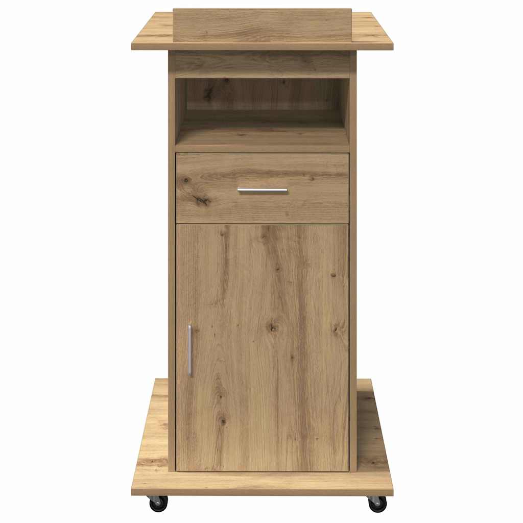 vidaXL Podium mit Regal Artisan-Eiche 55 x 55 x 107 cm Holzwerkstoff - Image 5