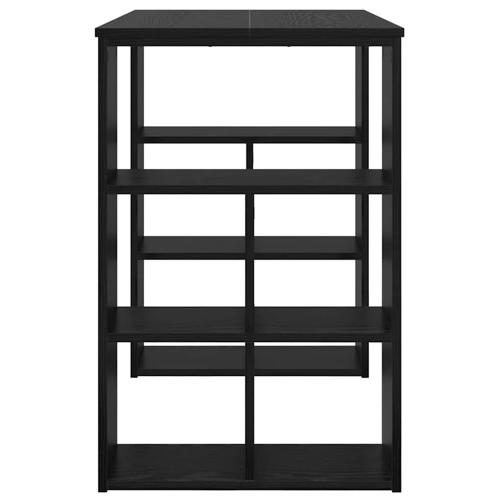 vidaXL Schreibtisch Schwarz Eichen-Optik 90 x 50 x 75 cm Holzwerkstoff - Image 6